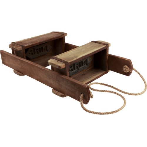 Floristik24 Tégla alakú fa ültetődoboz fadoboz függőkosár H60cm