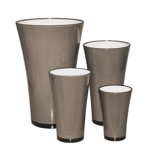 Váza &quot;Fizzy&quot; platinaszürke Ø13,5cm - kb. Ø28,5cm 1 db