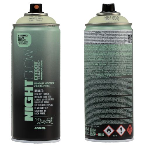 tételeket Fluoreszkáló festék spray doboz Nightglow Green 400ml