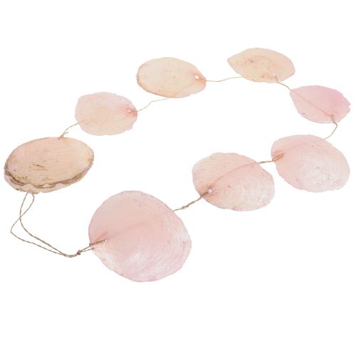 Floristik24 Kagylófüzér gyöngyház füzér Capiz rózsaszín L108cm