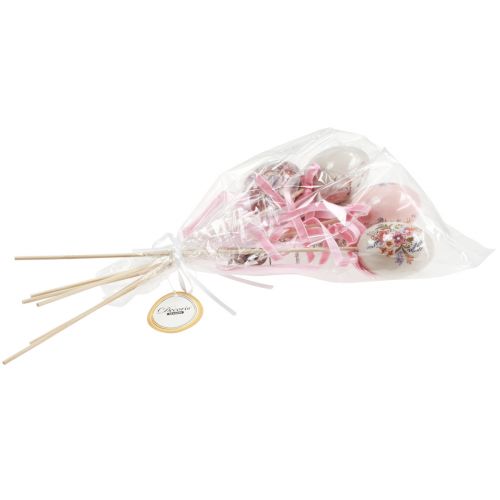 Floristik24 Virágdugó Húsvéti tojások rúdon motívumokkal 4×5,5cm 6 db