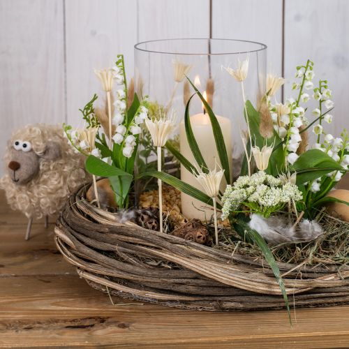 Floristik24 Hóvirág fűgolyóval 24cm