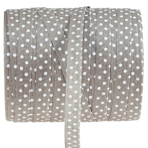 tételeket Ajándék szalag pontozott pamut szalag barna 10mm 100m