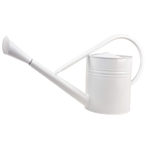 Floristik24 Dekoratív öntözőkanna fém díszkanna fehér 67cm 1 db