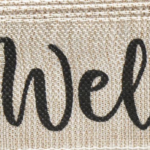 Floristik24 „Welcome” szalag ajtódísz díszszalag ajtókoszorúhoz 30mm 7m