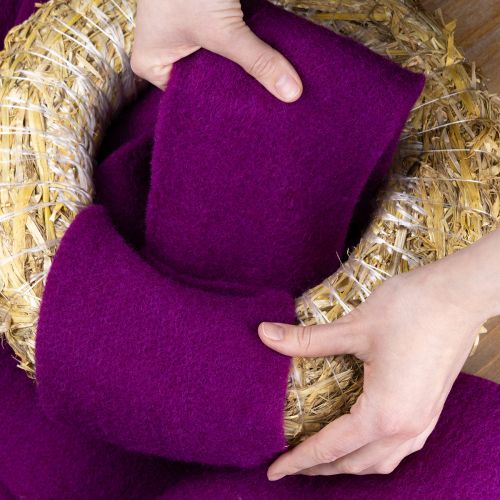 tételeket Filc gyapjúszalag, fukszia, 15cm x 5m, díszítéshez és kézműveskedéshez