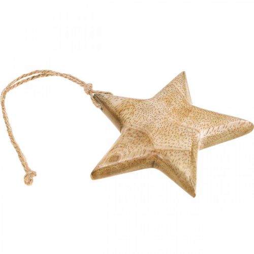 Floristik24 Adventi dekoráció, csillag fából, karácsonyi dekoráció csillag H9cm 3 db