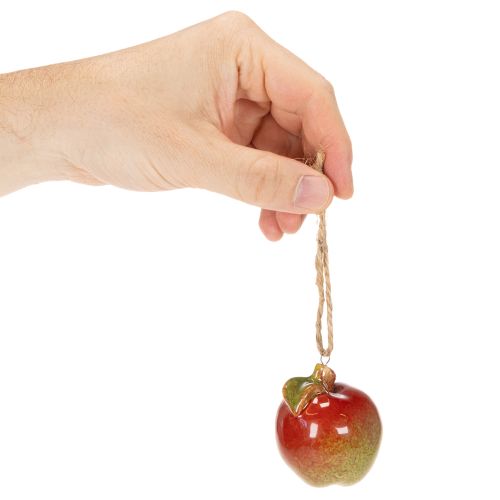 Őszi dekoráció alma kerámia akasztásra 5cm 4db | Floristik24.hu