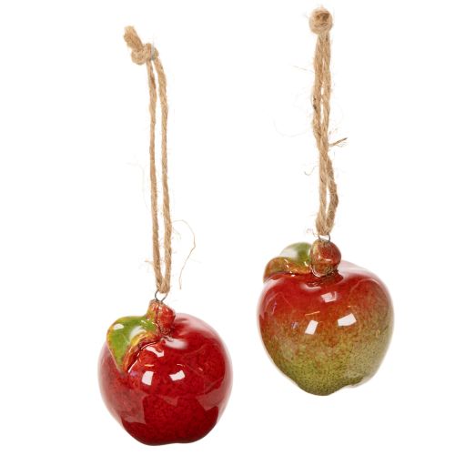 Őszi dekoráció alma kerámia akasztásra 5cm 4db | Floristik24.hu