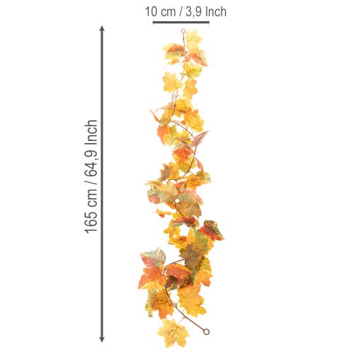 tételeket Mű juharfa girland, őszi dekoráció, 165cm