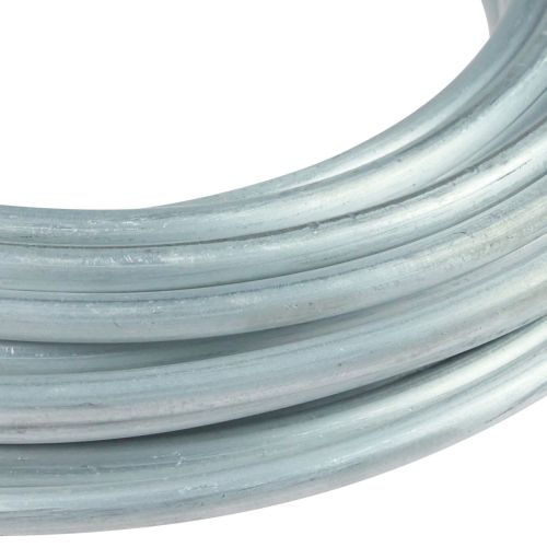 Floristik24 Alumíniumhuzal alumíniumhuzal 5mm-es ékszerhuzal fehér-ezüst matt 500g