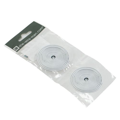 Floristik24 Alumínium huzal csavar fém csavar fehér 2mm 120cm 2db