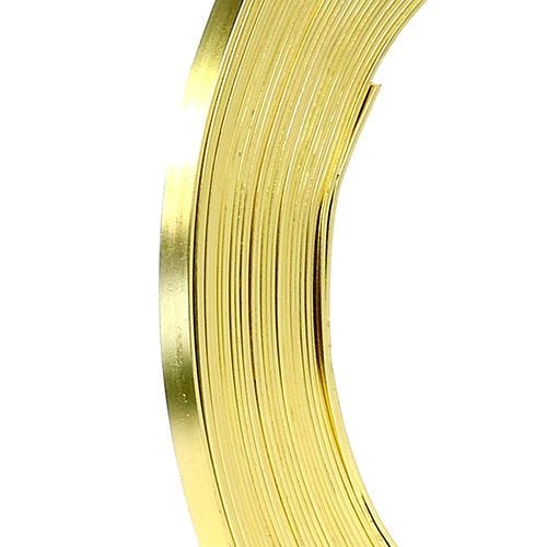 Floristik24 Alumínium lapos huzal arany 5mm 10m