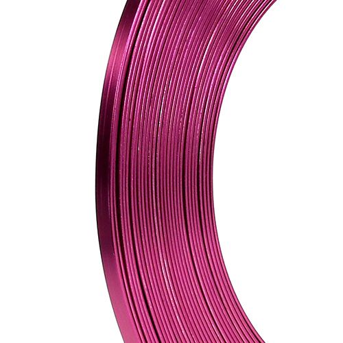 Floristik24 Alumínium lapos huzal rózsaszín 5mm 10m