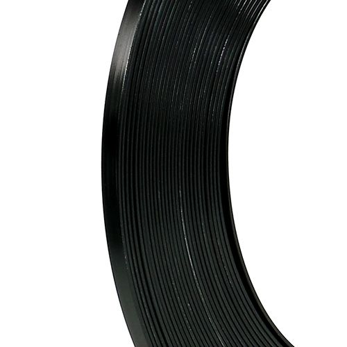 Floristik24 Alumínium lapos drót fekete 5mm 10m