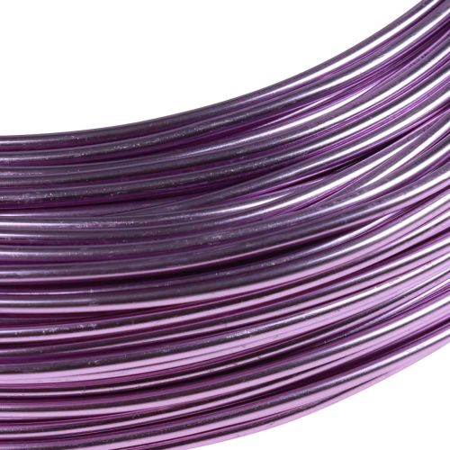 tételeket Lila alumínium drót, 2mm, ékszerekhez és dekorációhoz, levendula színű kézműves drót, 500g - 60m