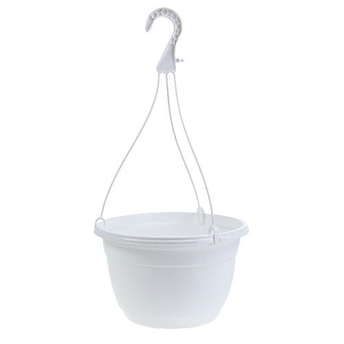 Virág függő kosár 25cm fehér