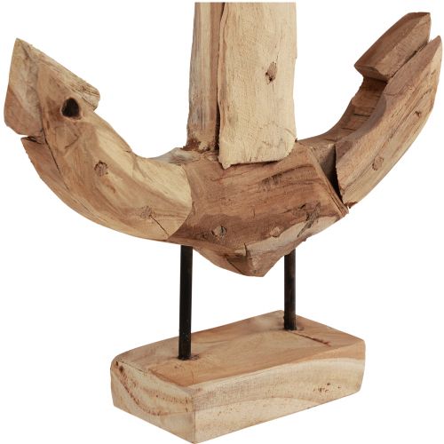 Floristik24 Horgonydísz fa fém, teak alappal tengeri 26×7×38cm