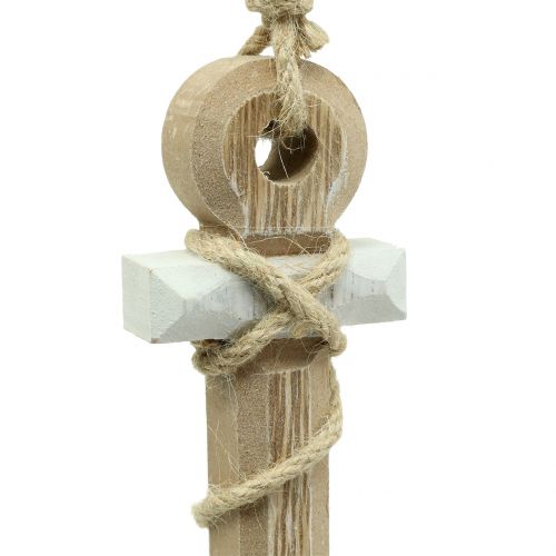 Floristik24 Természetes fából készült horgony 20cm x 14cm