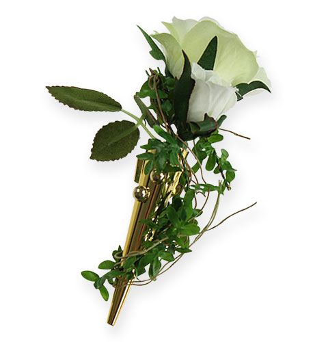 Floristik24 Esküvői kitűző mágnessel, fényes arany 7cm