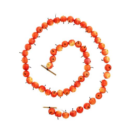 Floristik24 Almafüzér 55 db mini almából sárga-narancs 113cm