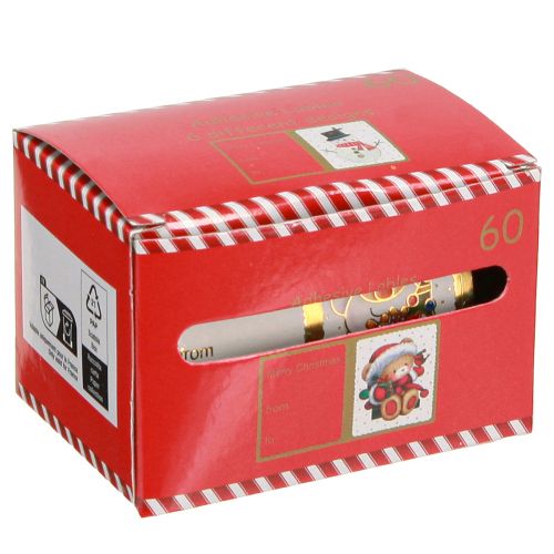 tételeket Matricák Karácsonyi ajándék matrica címkék 5,5cm 60 db