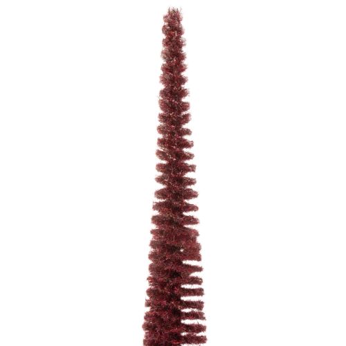 Dekoratív karácsonyfa, karcsú fafigura fa talapzaton, 60 cm | Floristik24.hu