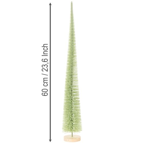 Műfenyő, díszfa fa talapzaton, 60 cm | Floristik24.hu