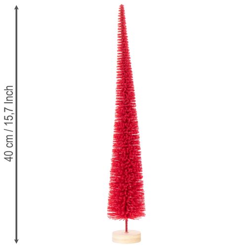 Dekoratív keskeny karácsonyfa, műfenyő fa talpon, 40 cm, 3 darab | Floristik24.hu