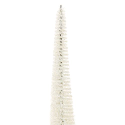 Dekoratív karácsonyfa fa talppal téli dekorációhoz, 40 cm, 3 darab | Floristik24.hu