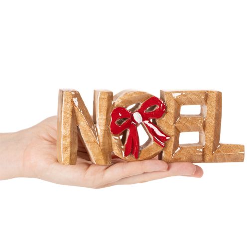 Noel felirat masnival, karácsonyi dekoráció, 18cm | Floristik24.hu