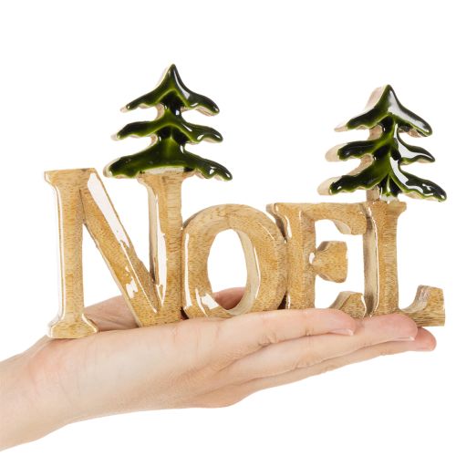 Karácsonyi dekoráció Noel állvány két fenyőfával 18cm | Floristik24.hu