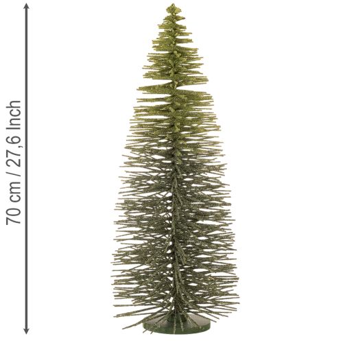 Műzöld karácsonyfa téli dekorációnak, 70 cm | Floristik24.hu