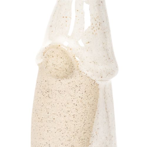 Dekoratív törpe figura, világos kerámia, skandináv stílusú, 18 cm, 3 darabos | Floristik24.hu