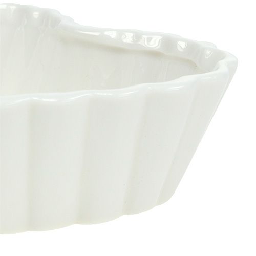 Floristik24 Tepsi szív fehér 16cm 2db