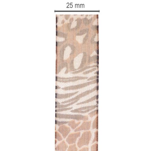 Dekoratív szalag, állatmintás, leopárdmintás, ajándék szalag, 25 mm széles, 20 m hosszú | Floristik24.hu