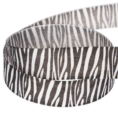 Ajándék szalag zebra mintával, 25 mm széles, 20 m hosszú | Floristik24.hu