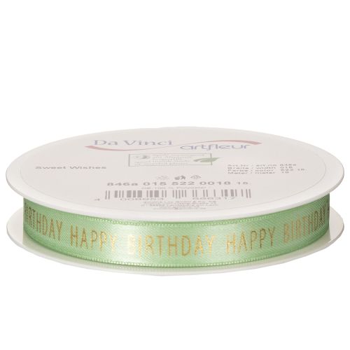 tételeket Boldog születésnapot szalag díszes ajándékcsomagoláshoz, 18m