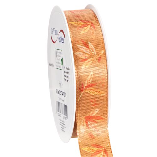 Ajándékszalag őszi levelekkel kreatív csomagoláshoz 25mm 18m