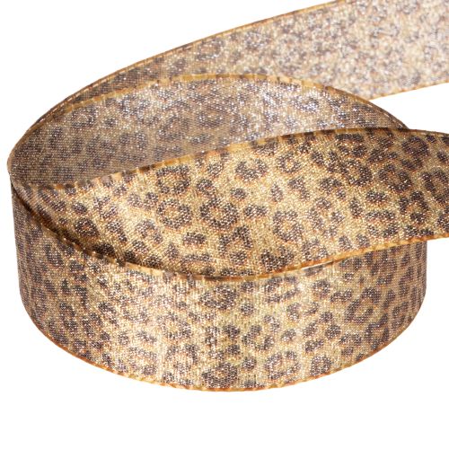 Leopárdmintás ajándékszalag kreatív dekorációhoz és virágkötészethez, 25mm x 20m | Floristik24.hu