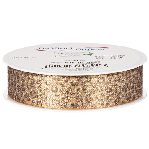 Leopárdmintás ajándékszalag kreatív dekorációhoz és virágkötészethez, 25mm x 20m | Floristik24.hu