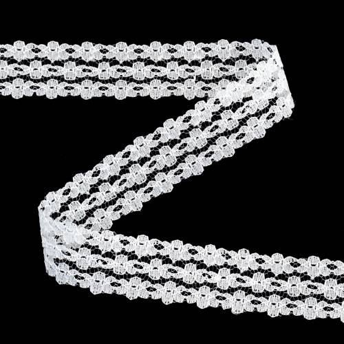 tételeket Csipke szalag fehér 20mm 20m