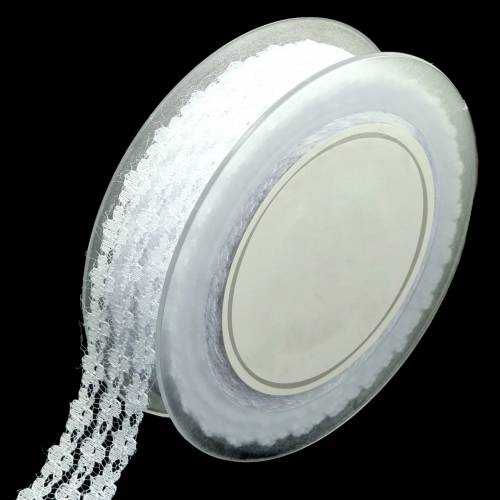 tételeket Csipke szalag fehér 20mm 20m