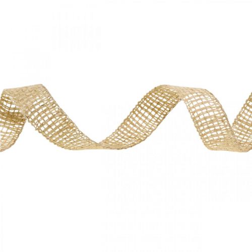 tételeket Deco szalag juta természet 25 mm juta szalag ajándék szalag rusztikus 10 m