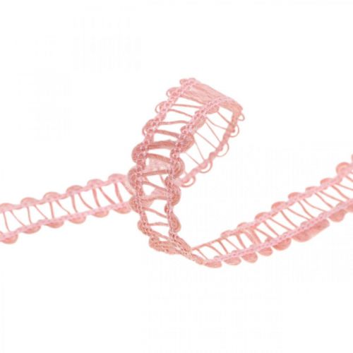 tételeket Dekoratív szalag antik rózsaszín, csipke szalag, virágüzleti kellékek, esküvői W15mm L15m