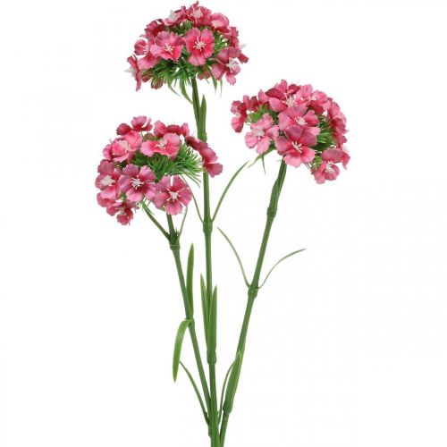 Artificial Sweet William Pink művirág szegfű 55cm-es köteg 3db