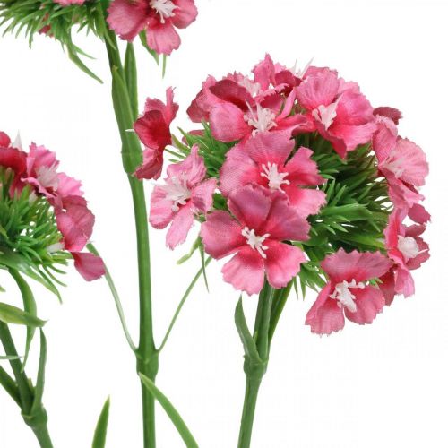 Floristik24 Artificial Sweet William Pink művirág szegfű 55cm-es köteg 3db
