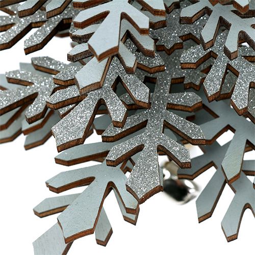 Floristik24 Ezüst akasztható fa csengővel 40cm