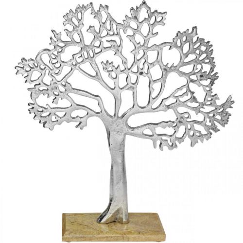 Deco fa fém nagy, fém fa ezüst H42,5cm