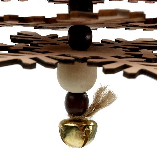 Floristik24 Fa akasztható réz haranggal 40cm